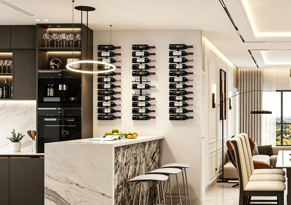 24 Bottles Wall Mount Wine Rack | Wall Wine Bottle Racks for Display and Stor...