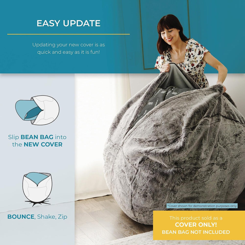 CordaRoy's Queen Size Corduroy Bean Bag Chair Cover (Bean Bag Sold Separa...