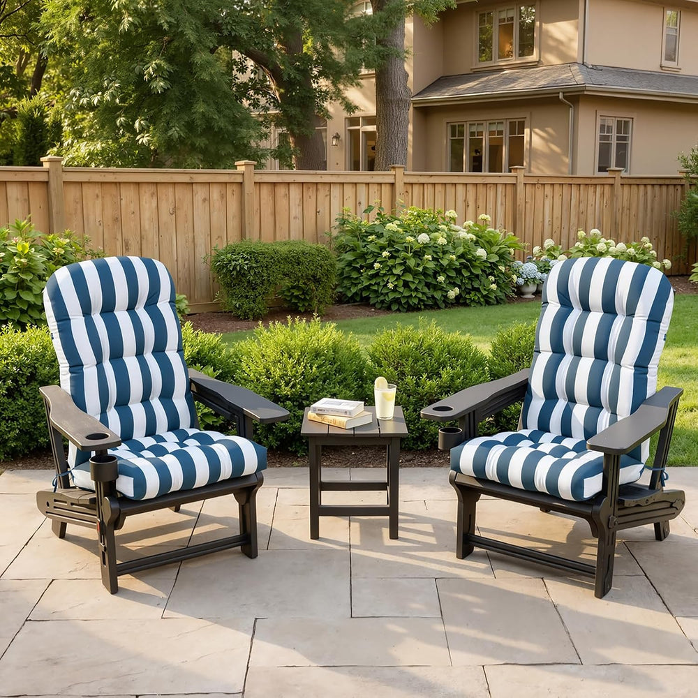 50x20x4 In Adirondack Chair Cushion Set of 2, Thick Outdoor Chair Cushion