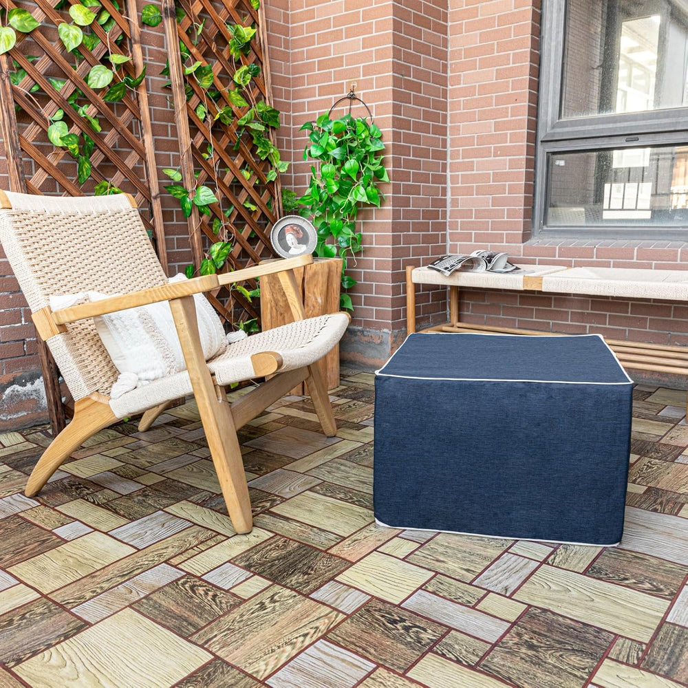 Outdoor Ottoman 20x20x14 Inches Outdoor Square Ottomans for Patio Modern Ligh...