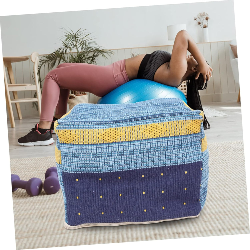 Homoyoyo Footstool Stuffed Foot Rest Floor Foot Stool Outdoor Footrest for Pa...