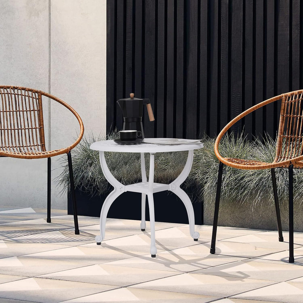 YKSY&YKSY Jardin DE Centennial Cast Aluminum Outdoor Side Table,Anti-Rust...