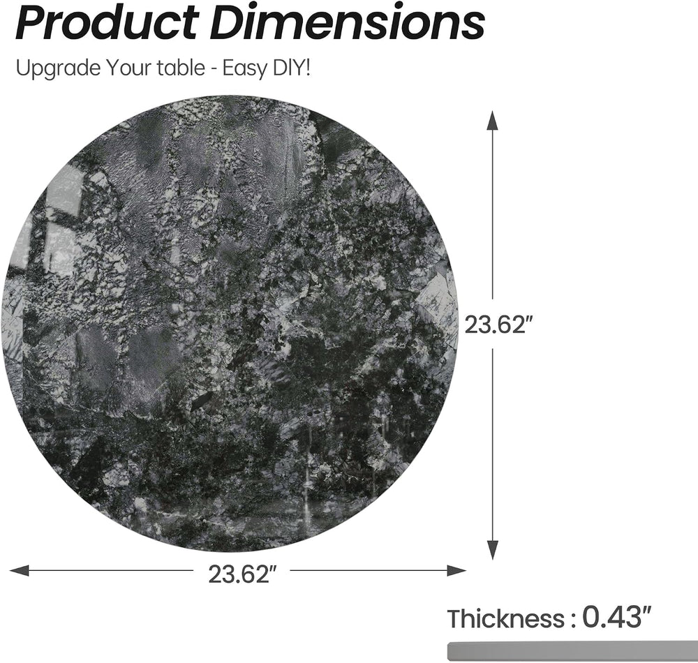 23.6″ Round Sandstone Sintered Stone Table Top - Heat Resistant Waterproof fo...
