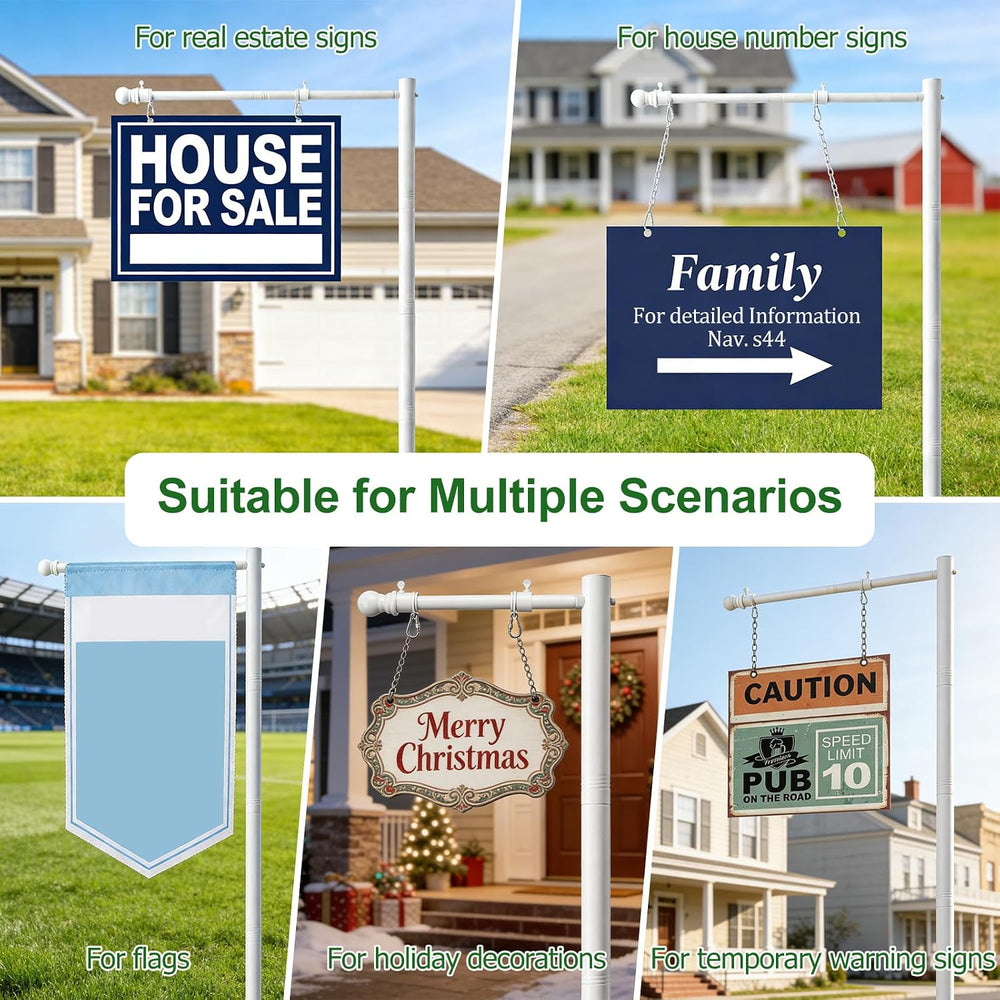 Real Estate Sign Posts,65-85 inch Sturdy Adjustable Commercial Realtor Home f...