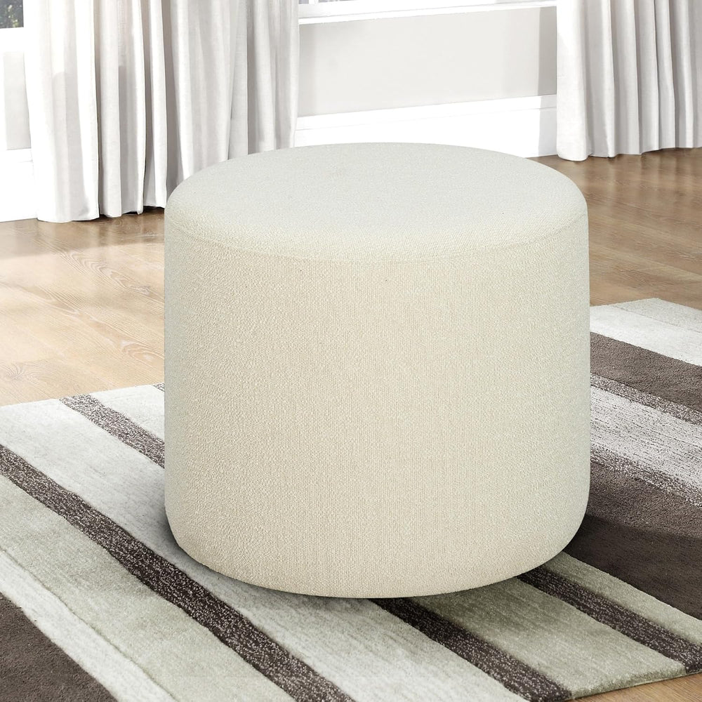Studio Living Wentworth 19" Round Ottoman, Urban Transitional, Fully Ass...