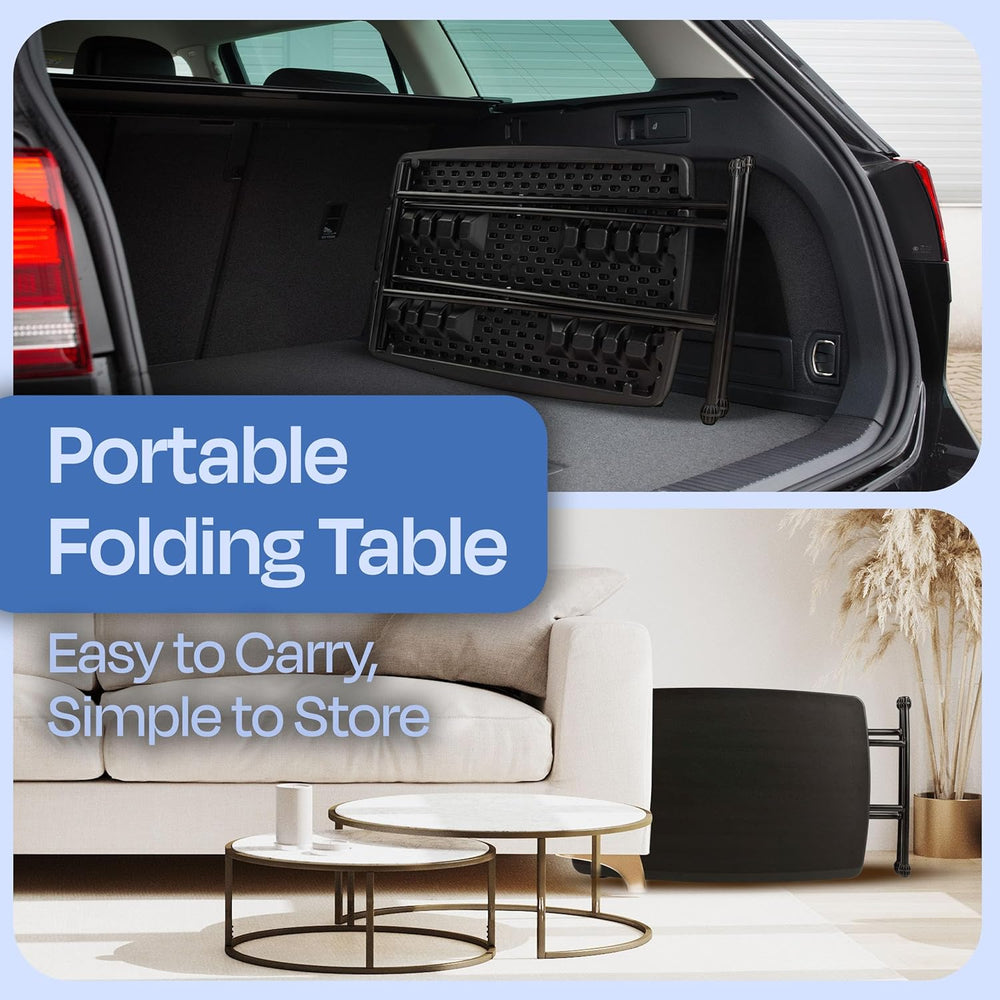 Lavish Home Portable Folding Tables Set of 2-2.5 Foot Indoor/Outdoor Portable...