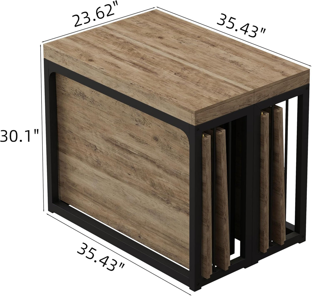 Lasageldar 118" Extendable Dining Table for 2-10 People, Modern Space-Sa...