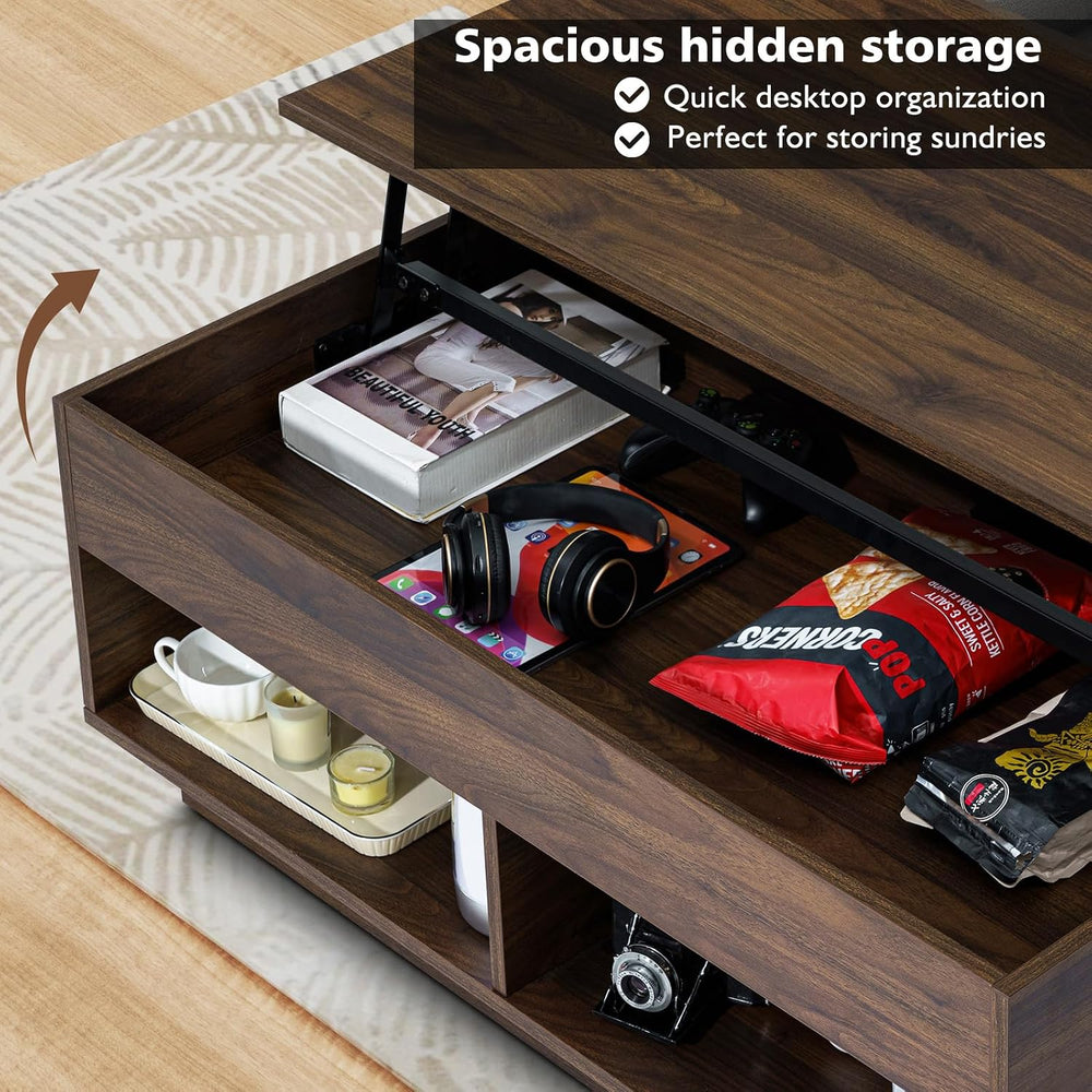 HOMMPA Modern Industrial TV Stand and Coffee Table Set of 2, LED Entertainmen...