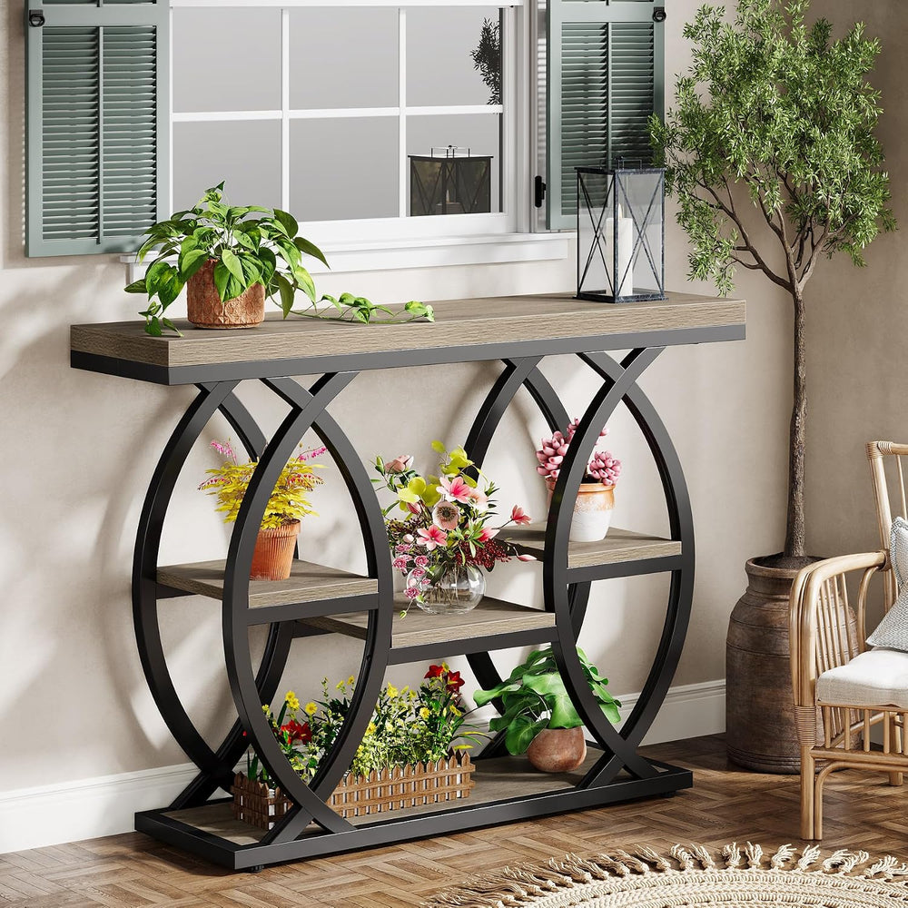 Tribesigns 39.4" Console Table, 4-Tier Sofa Table, Accent Tables, Grey |...