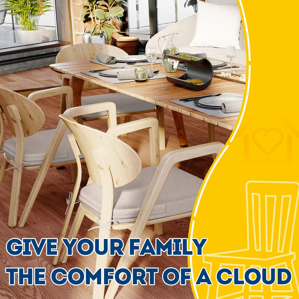AAAAAcessories Chair Cushions for Dining Chairs, 17 x 16 x 2 in, Set of 2