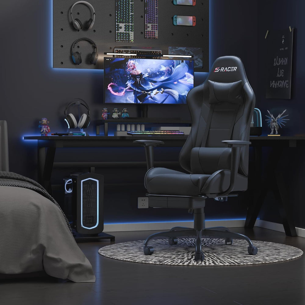 Homall Gaming Chairs, Computer Chair with Footrest and Massage Lumbar Support...