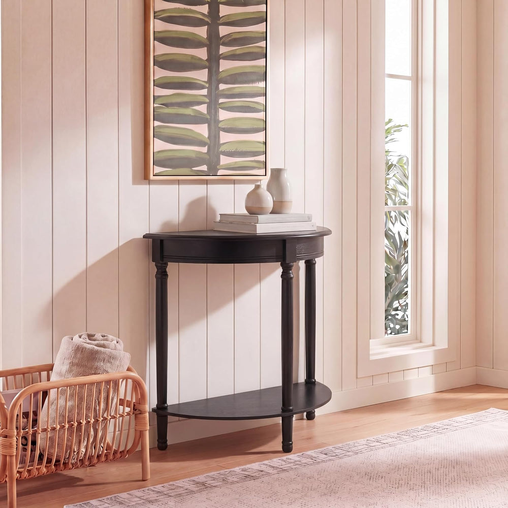 SAFAVIEH Tinsley Wood Console Entryway Table, 28" Black CNS5723B