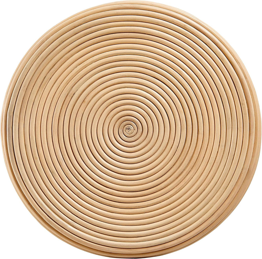 Modway Tavi Natural Rattan Hourglass Round Side Table in Natural – 16 Inch Sm...