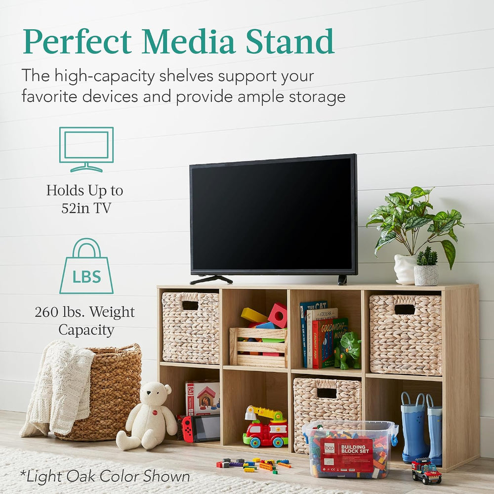 Best Choice Products 8-Cube Storage Organizer, 13.5in Shelf Opening, Bookcase...