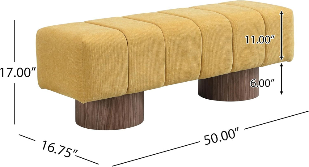 Christopher Knight Home Manila 50" Chenille Fabric Dining Bench for 2 Pe...