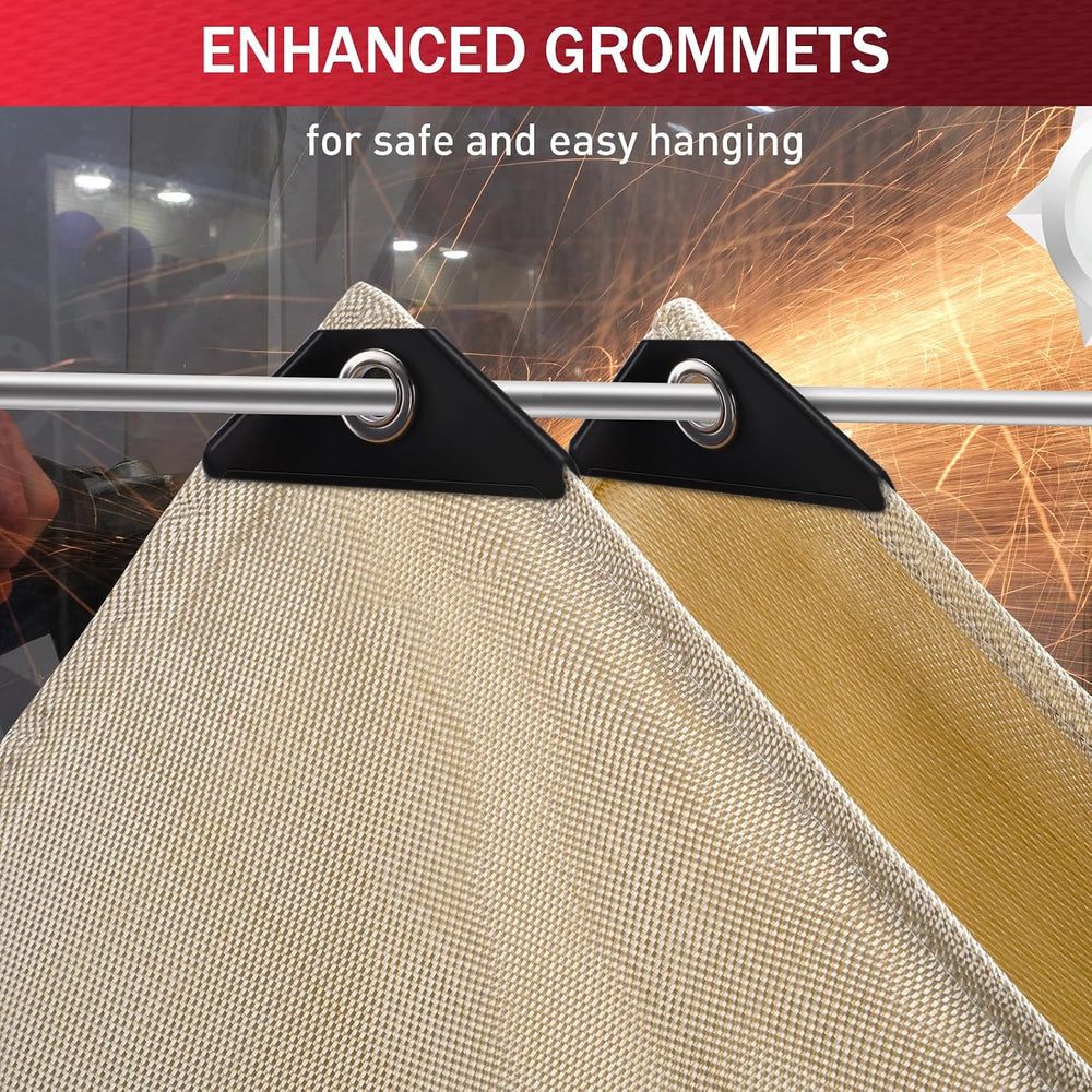 2 Pack Welding Blanket 6x8 ft - Heavy Duty Fiberglass Fire Resistant Blankets...