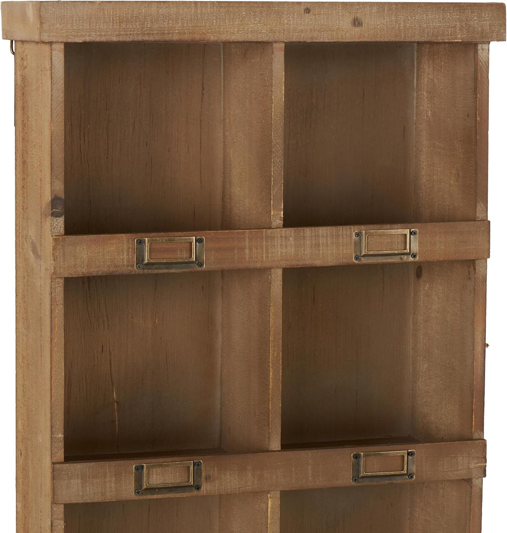 Deco 79 45887 Wall Shelf, Brown,18"L x 7"W x 42"H
