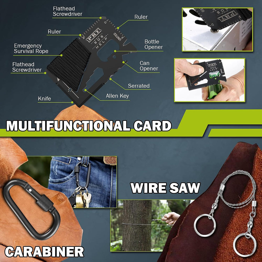 260Pcs Emergency Survival Kit, Full First Aid Supplies with Thermal Emergency...