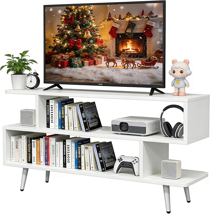 Lightdot TV Stand for TVs up to 45'', Modern Entertainment Center wit...