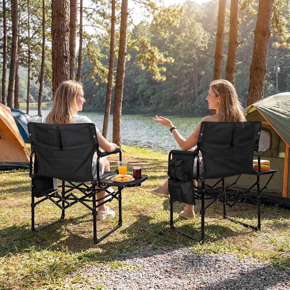 Romswi 2Pack Director Chairs for Outdoor, Folding Camping Chair, Compact Dire...