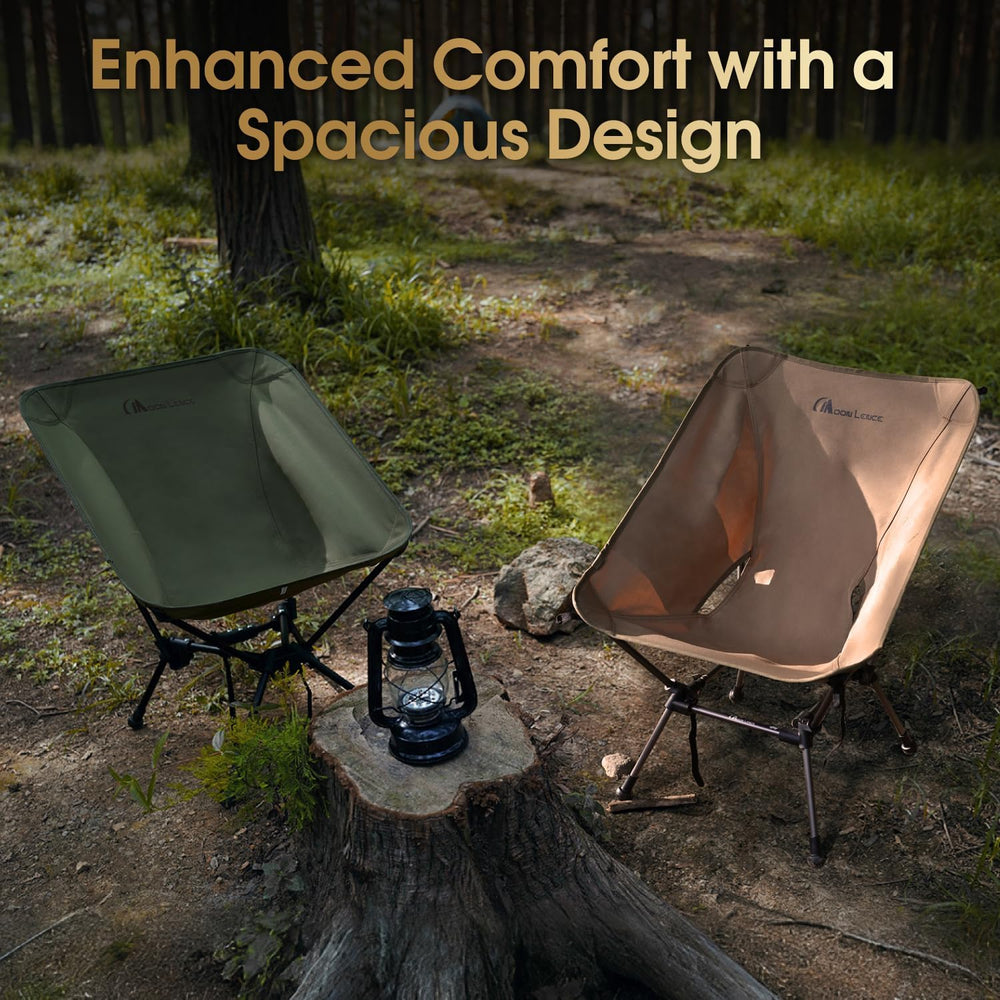 MOON LENCE Portable Camping Chair Plus, Larger & Roomier, Compact and Lig...