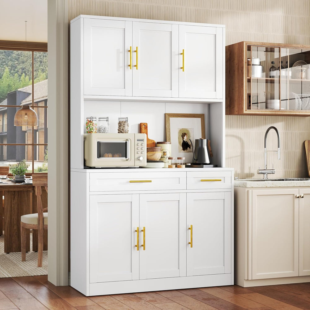 GAIOUS 71" Metal Kitchen Pantry Cabinet, Buffet Sideboard with Drawers |...