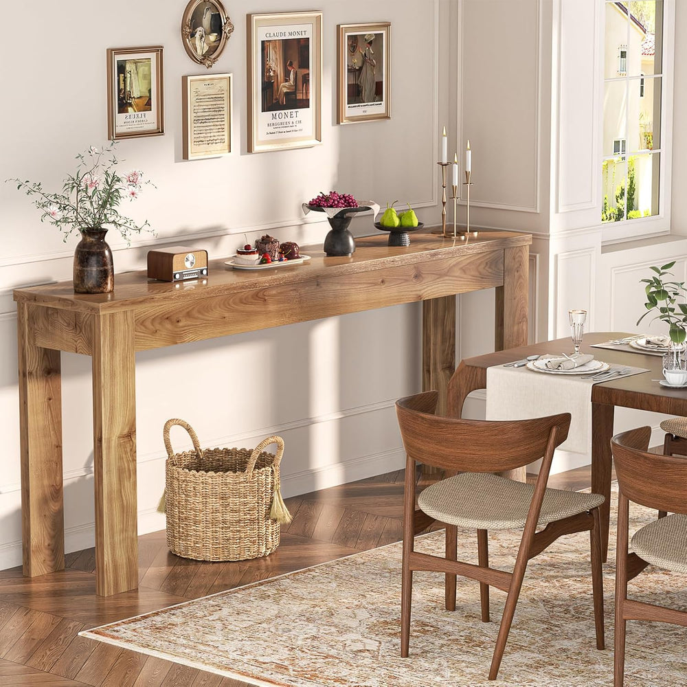 Armocity Console Table for Entryway, 47" Farmhouse Sofa Tables Narrow Lo...