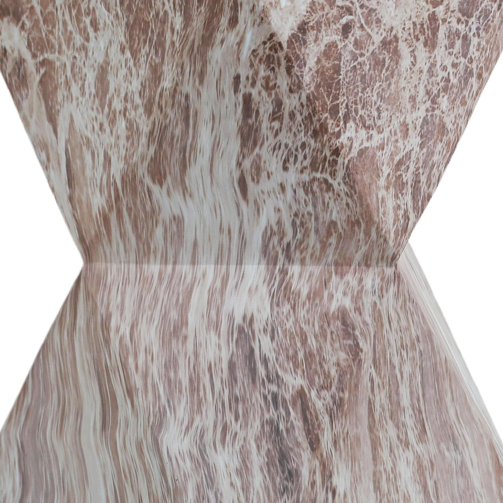 End Tables 12.4" Faux Marble Side Table, Indoor and Outdoor Marble Accen...