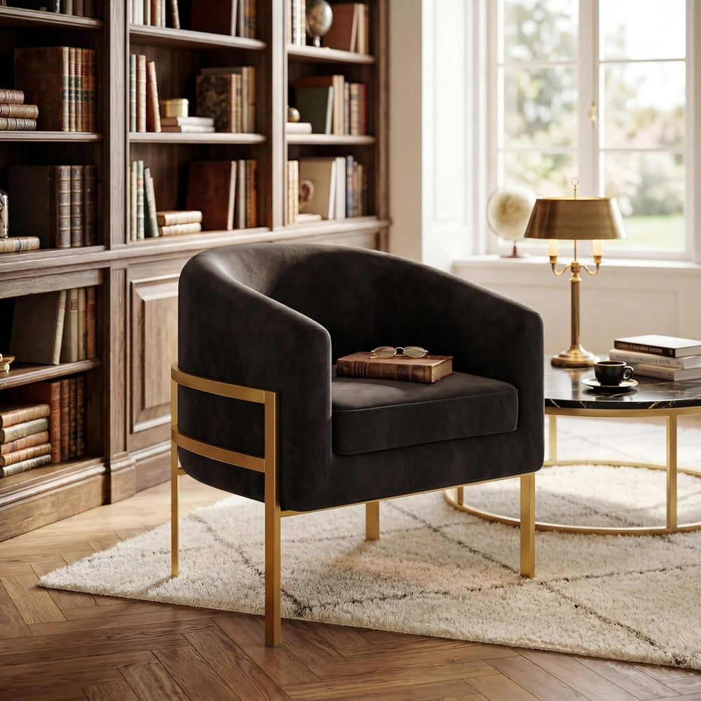 annjoe Accent Chair Barrel Chairs Upholstered Living Room Chair Arm Chairs wi...