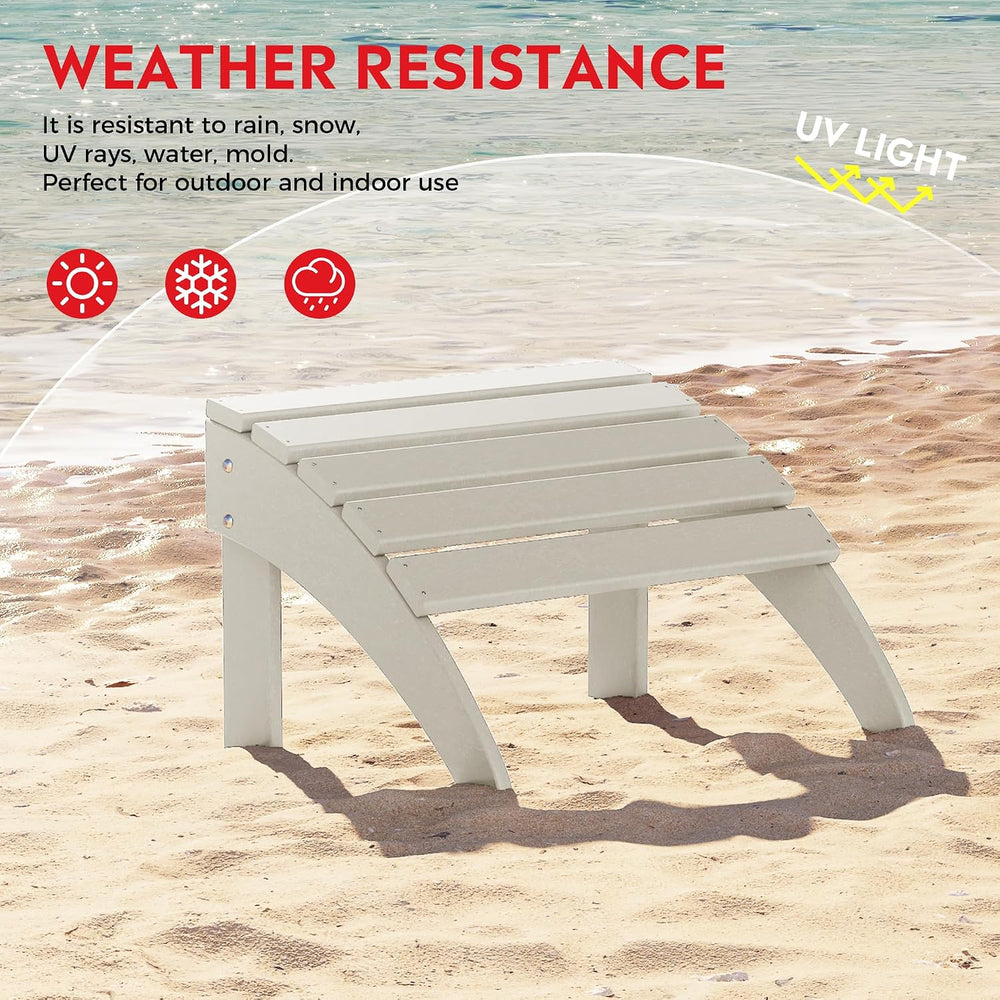 Costaelm Adirondack Chair Footrest Foldable Ottoman, Folding Ottoman Outdoor ...