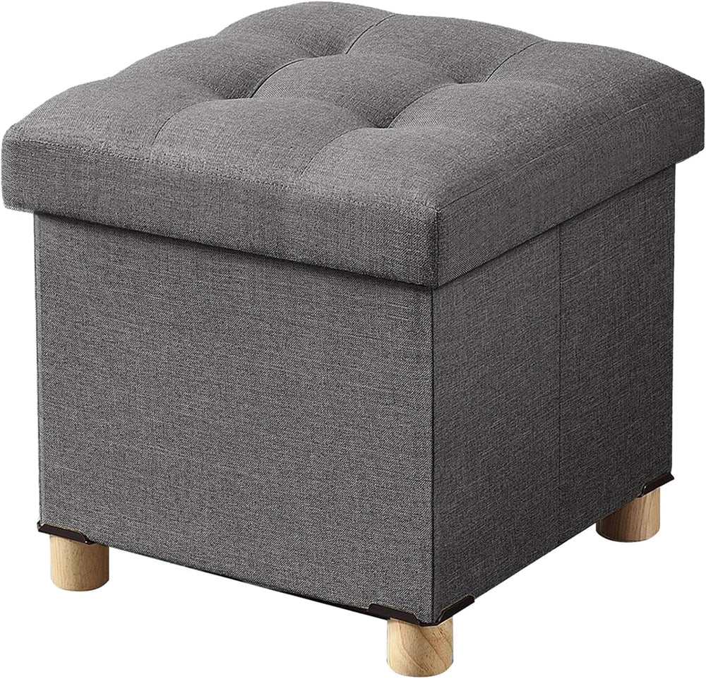 BRIAN & DANY Ottoman with Storage, Small Storage Ottoman for Dorm, Linen ...