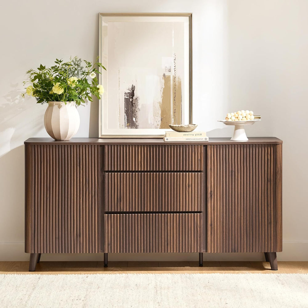CHITA 62" Sideboard Buffet Cabinet with Storage, Living Room Accent Cabi...