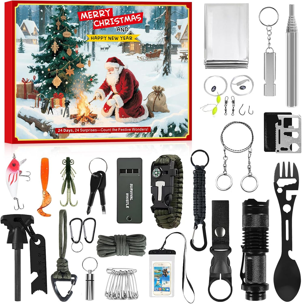 Survival Advent Calendar 2026 for Men & Teens, 24 Days Christmas Countdown