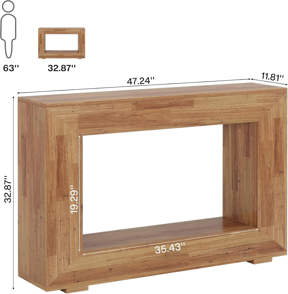 Tribesigns Farmhouse Console Table, 47 Inches Entryway Console Table with Sto...
