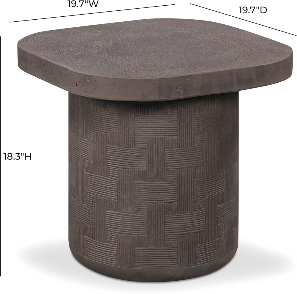Tov Furniture Suraya Dark Umber Concrete Side Table
