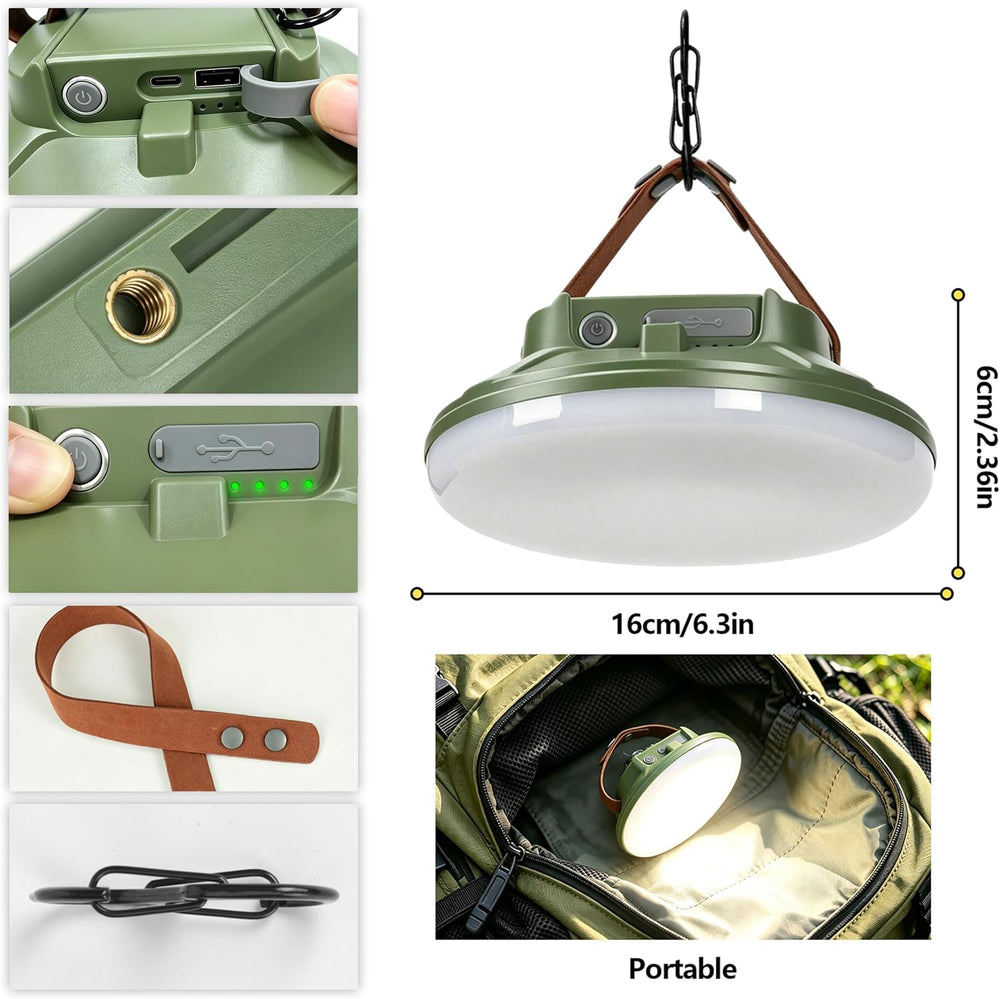 LED Camping Lantern Rechargeable 12000mAh, USB Charging & 4 Modes, Portab...