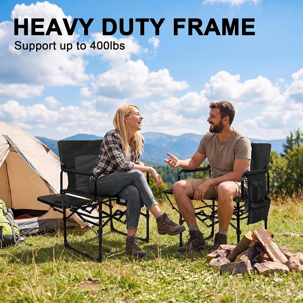 Romswi 2Pack Director Chairs for Outdoor, Folding Camping Chair, Compact Dire...
