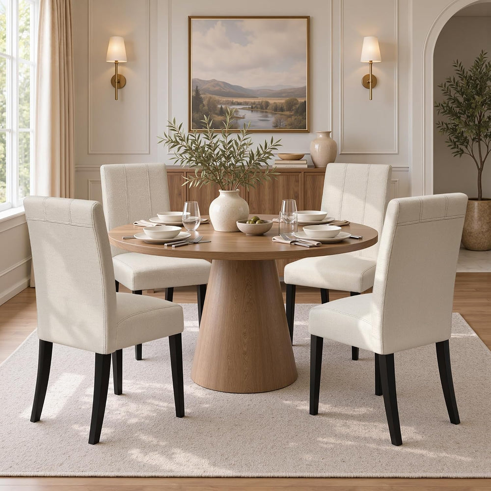 HOMYZOO Dining Chairs Set of 4, Upholstered Dining Room Chairs with Padded Se...