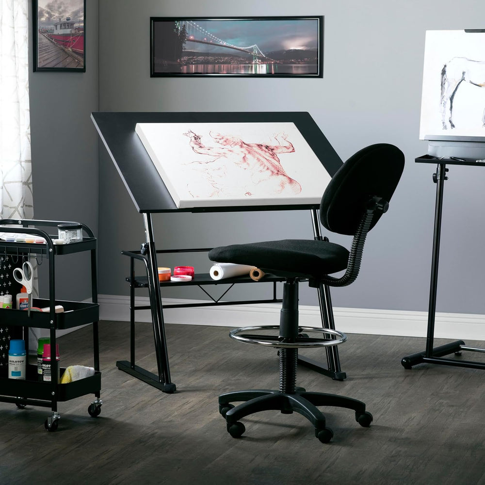 Studio Designs Zenith Drafting Table with Adjustable Height & Angle MDF W...