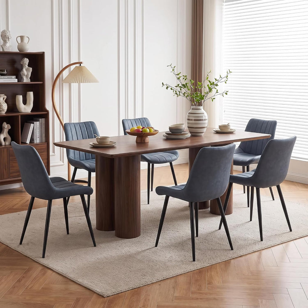CLIPOP Dining Chairs Set of 6, Faux Leather Dining Chairs with Upholstered Se...
