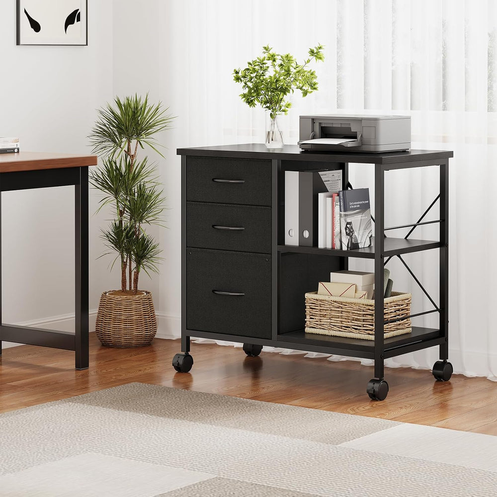 DUMOS 3 Drawer Mobile File Cabinet, Space Saving Rolling Printer Stand | Free...