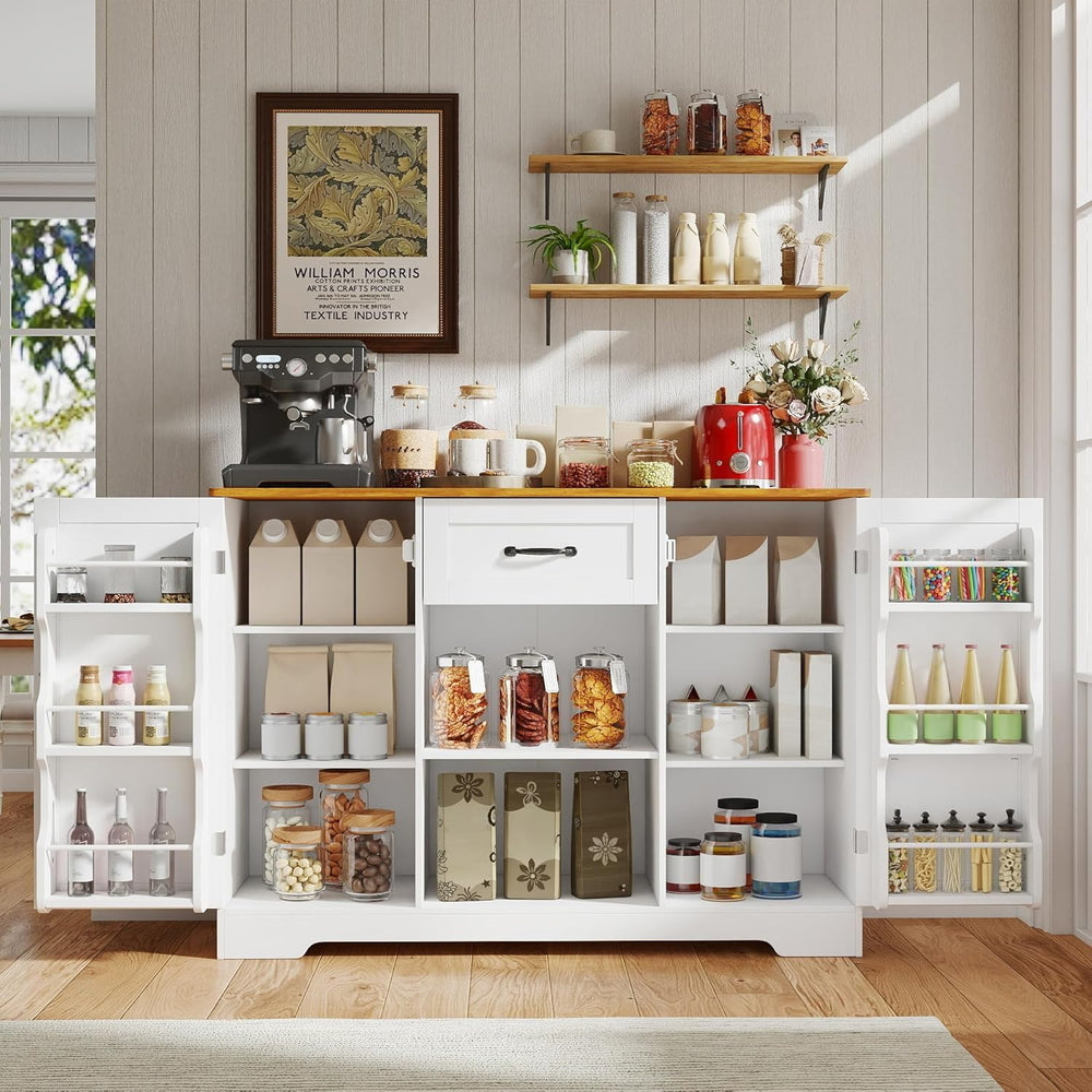 Gizoon 45" Kitchen Sideboard Buffet Cabinet with Storage Coffee Bar Cabi...