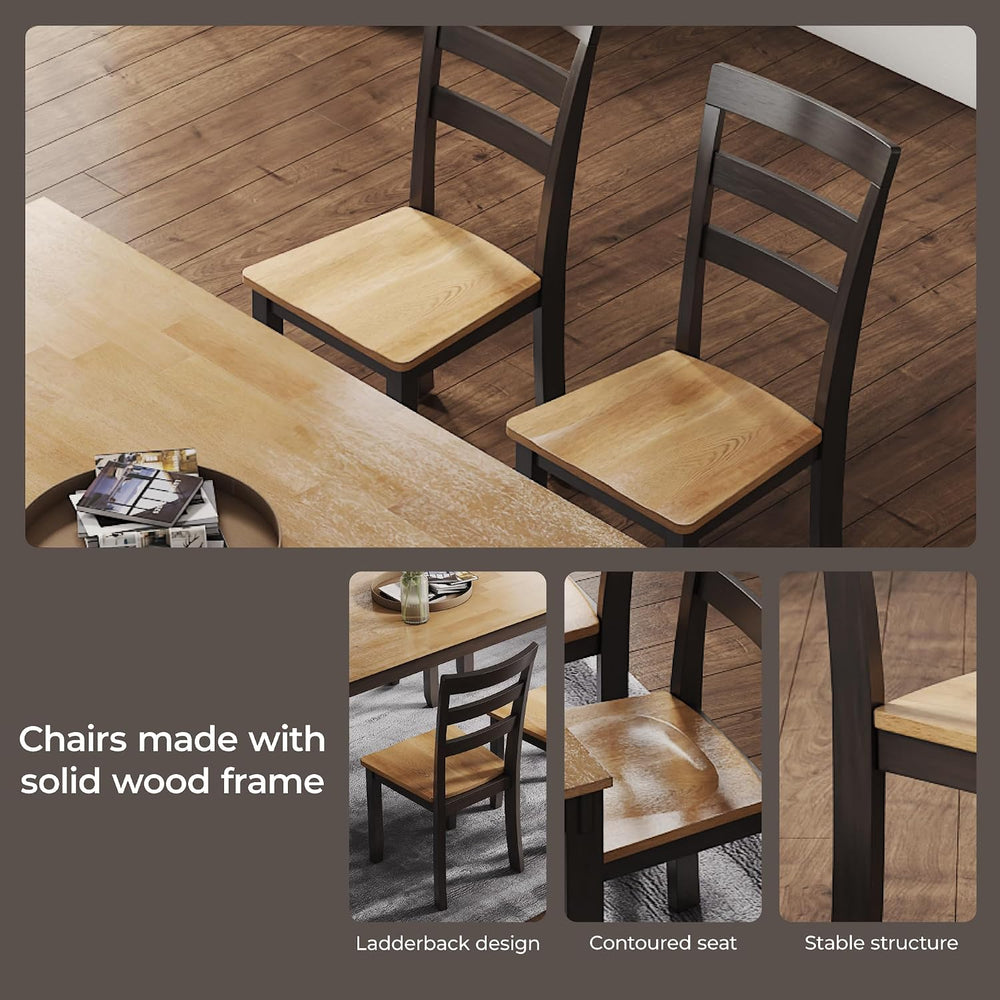 Signature Design by Ashley Gesthaven 6-Piece Dining Table Set with Bench | Tw...