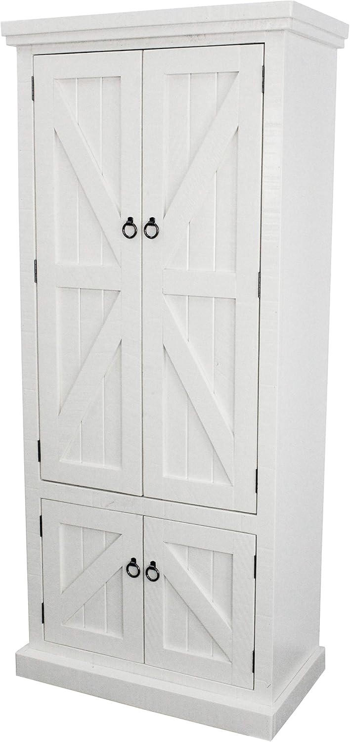 American Heartland Rustic Double Door Pantry, Bright White
