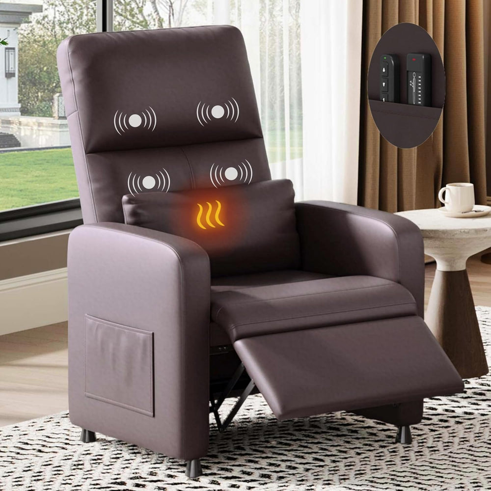 GarveeHome Power Recliner Chair - Heat and Massage, Adjustable Electric Recli...