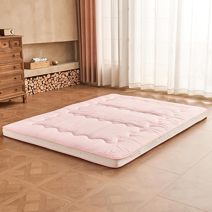 Dr.Futon Japanese Floor Futon Mattress Extra Thick Folding Roll Up Bed Topper...