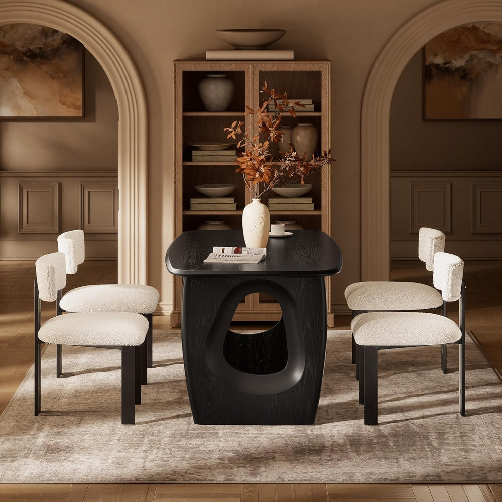 Morden Fort Modern Dining Table for 4-6 People,68'' Rectangle Dining ...