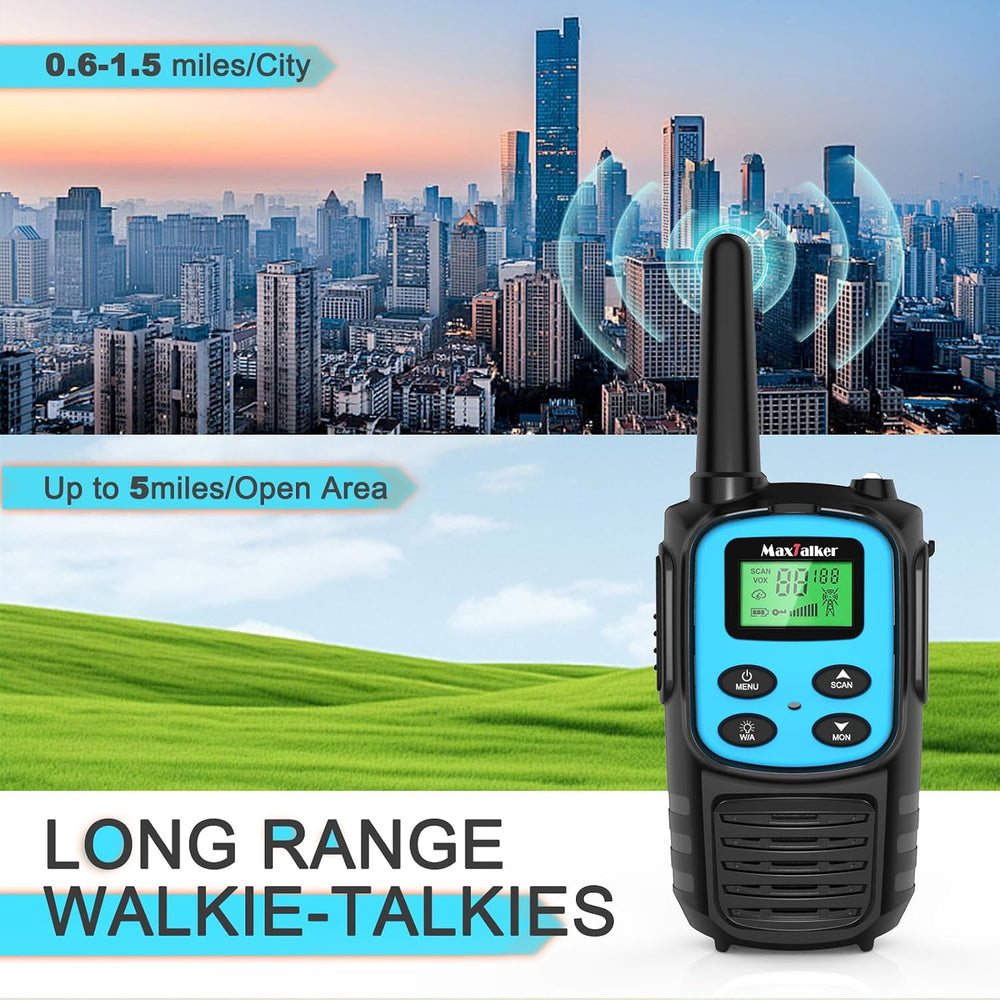 Walkie Talkies Long Range, Rechargeable 22 FRS Channel Two Way Radio 6Pack