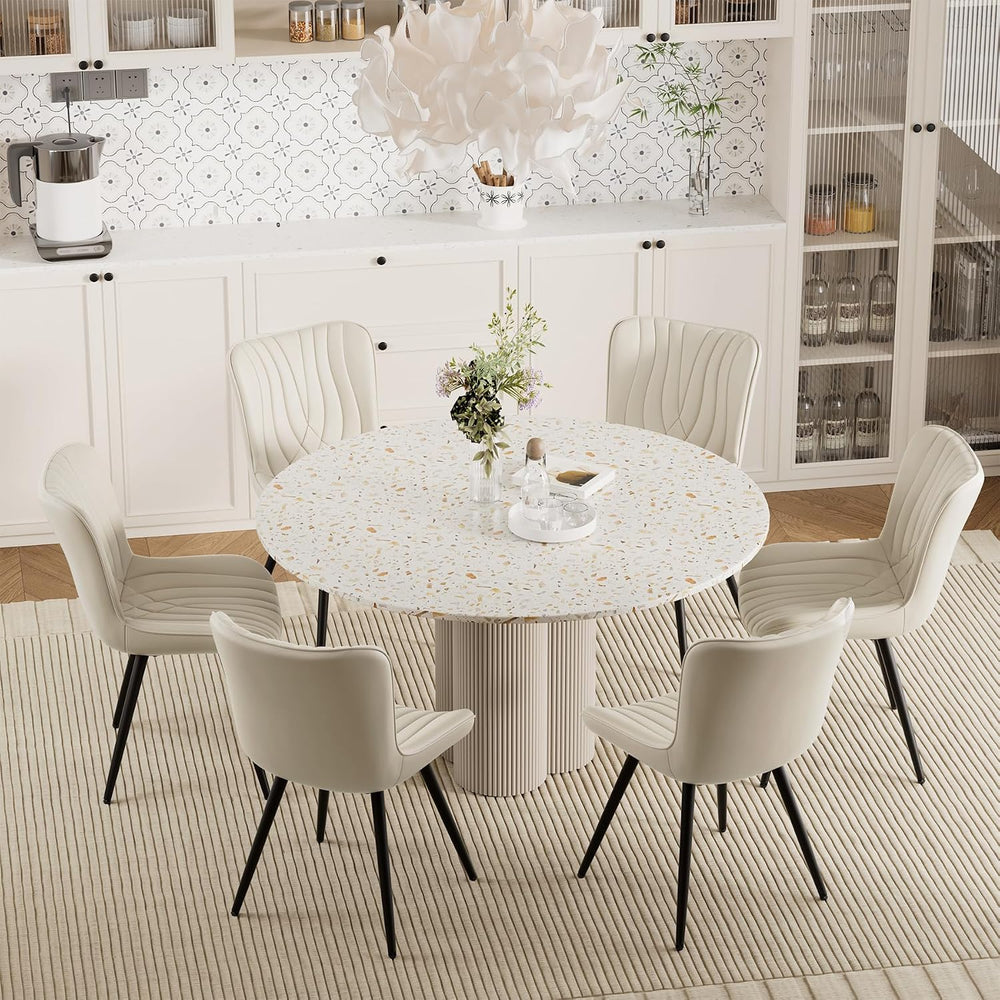 Modern Dining Chair, PU Leather Dining Room Chairs Set of 6