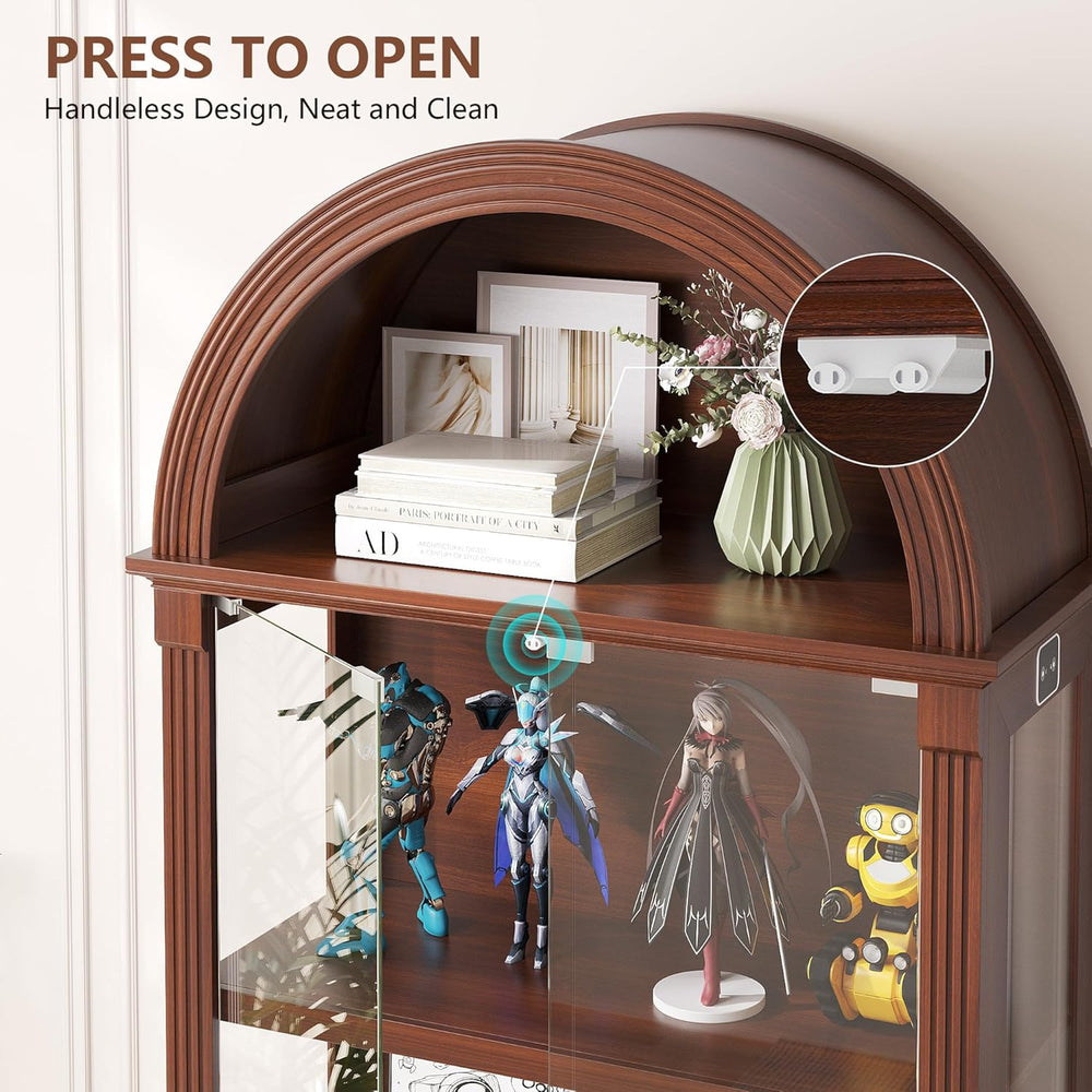 Dystler Curio Cabinet with Glass Doors & LED Lights